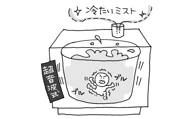 超音波式の加湿器