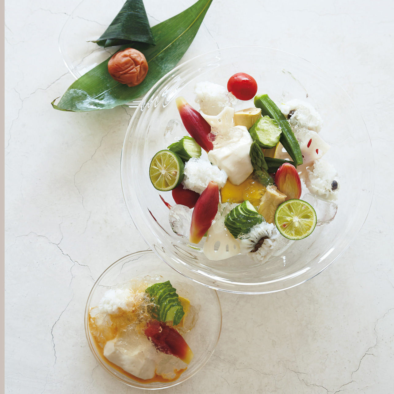 職人技が光る岩さきの「鱧と夏野菜の氷室仕立て」_1_1