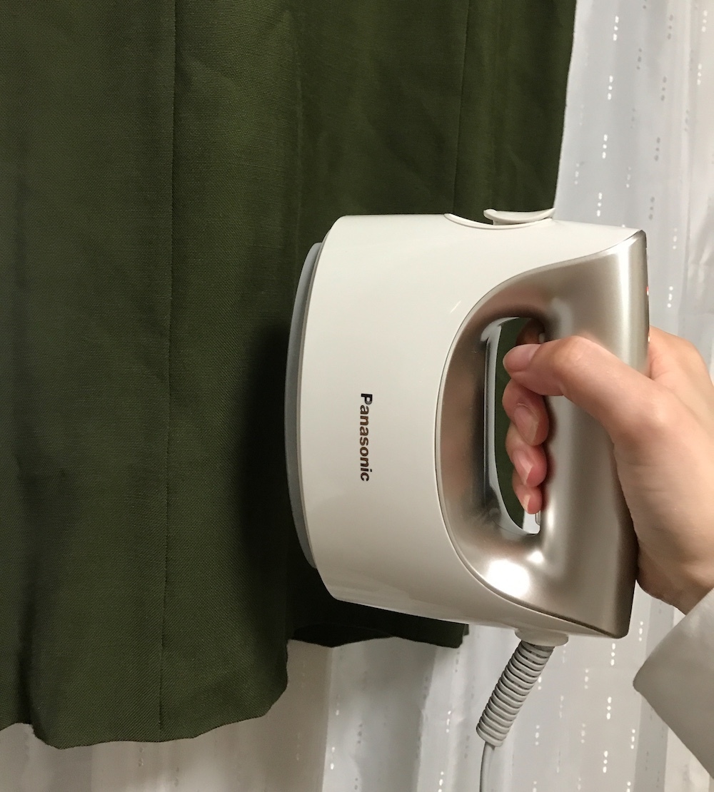 生地から離してスチーム