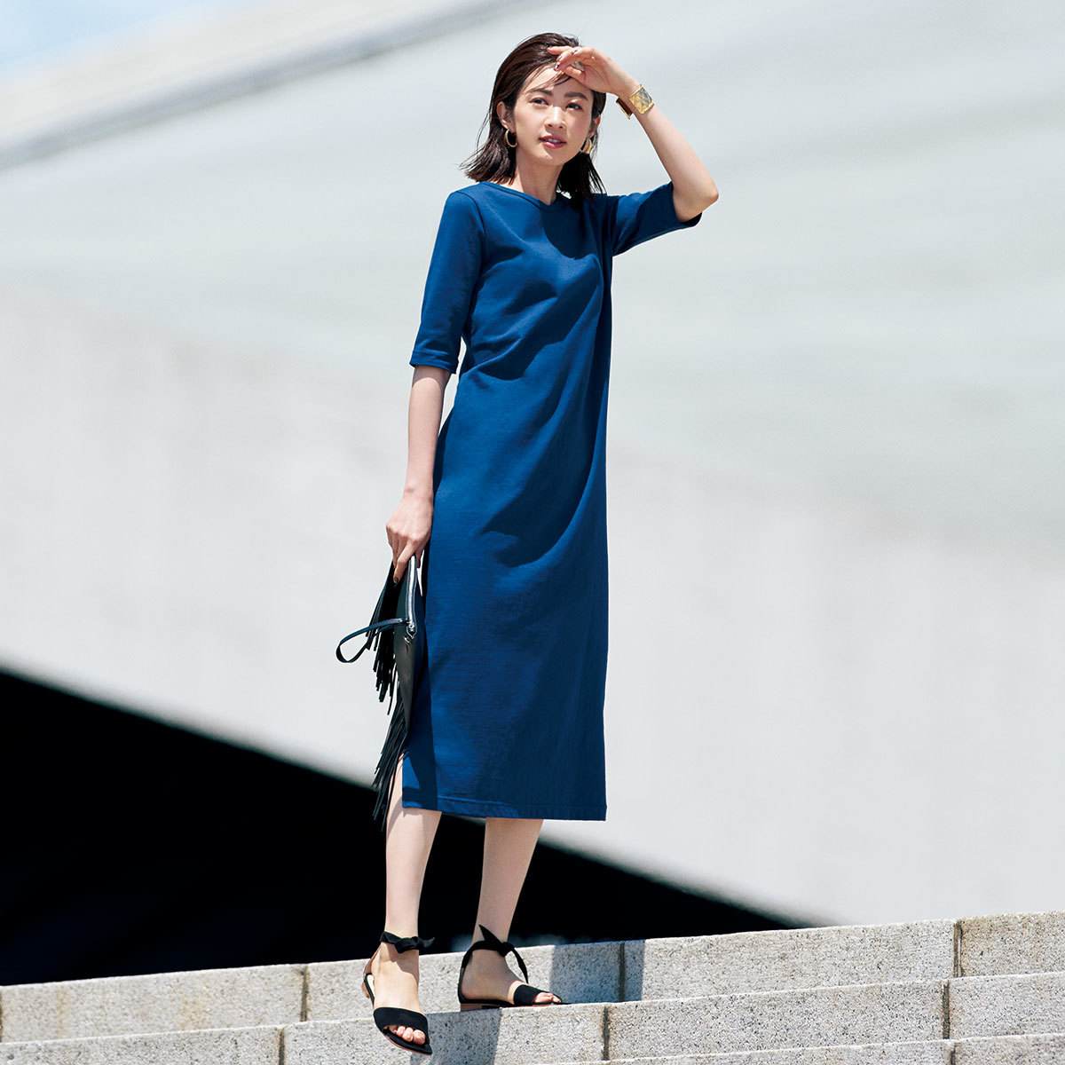 さらりと着られて涼しく快適 いいことずくめの夏のワンピース ファッション誌marisol マリソル Online 40代をもっとキレイに 女っぷり上々