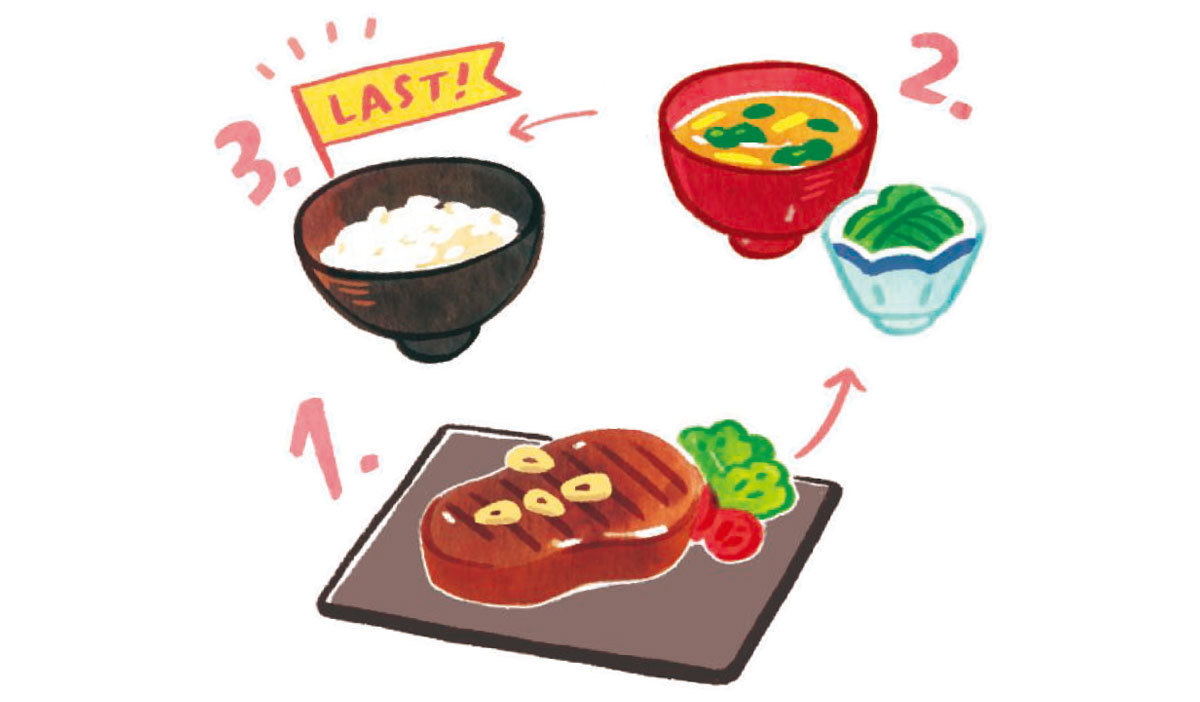 POINT① 食べ順は「炭水化物ラスト」で