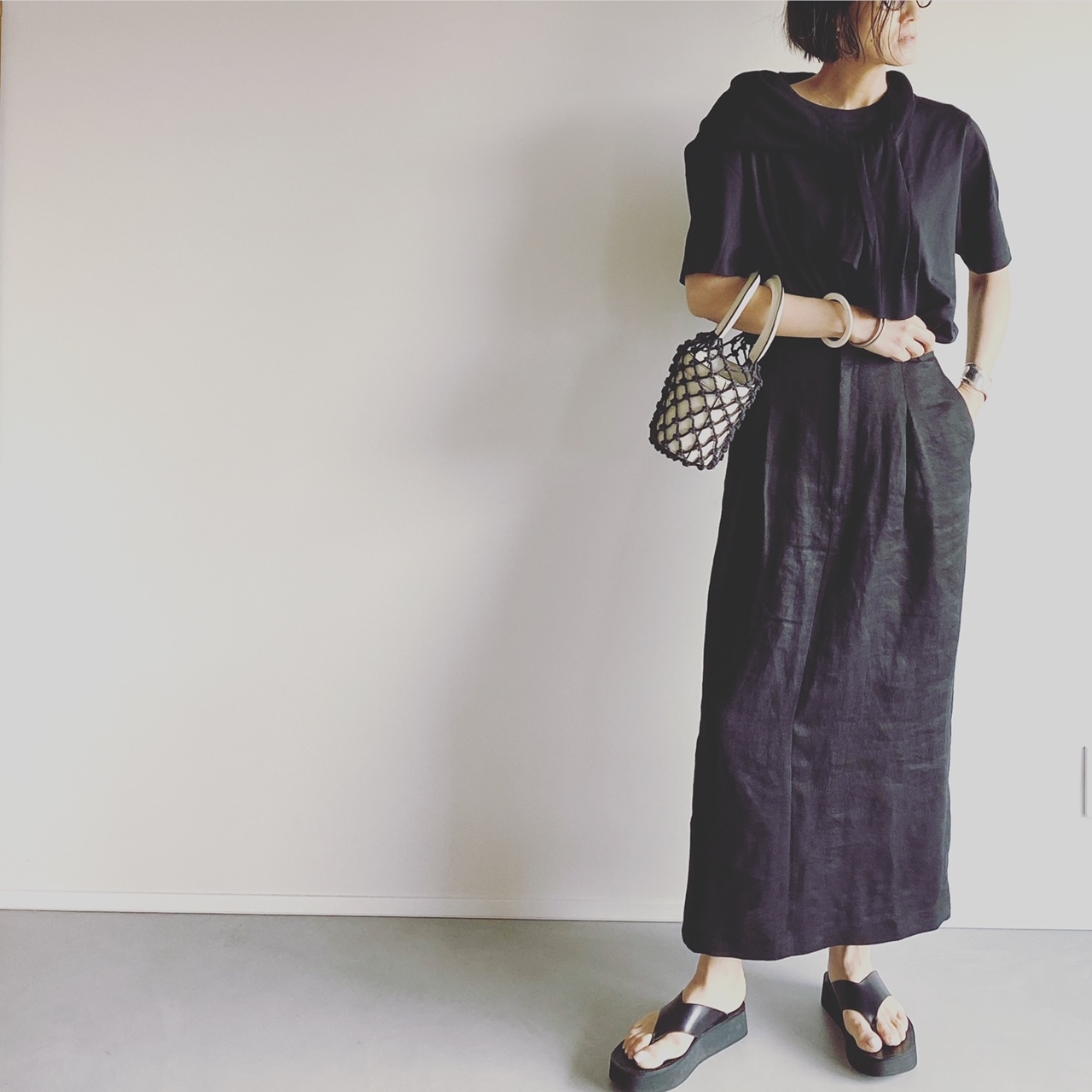ユニクロTシャツコーデ