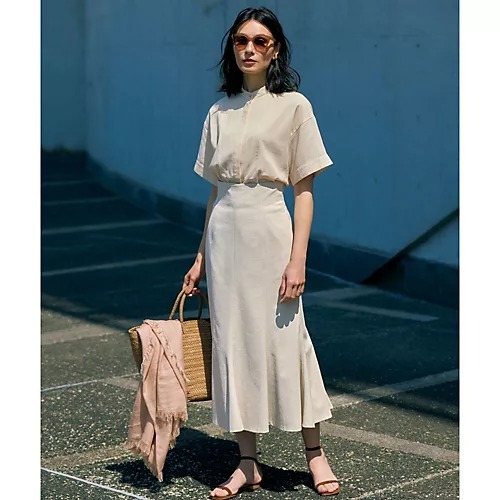 uncrave WHITE×eclat 麻混マーメードスカート ¥24,970