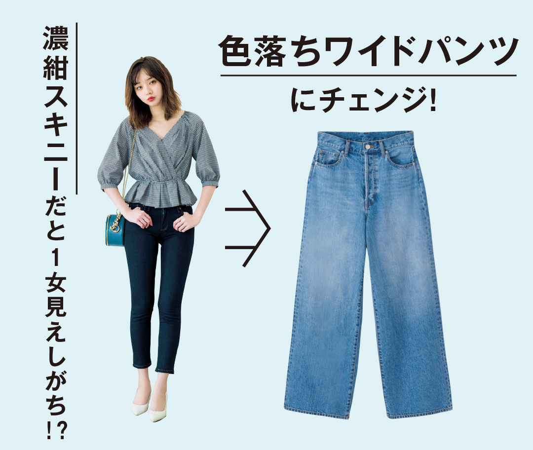 江野沢愛美が5通りに着回す! 色落ちワイドデニムの最新コーデ♡ _1_1
