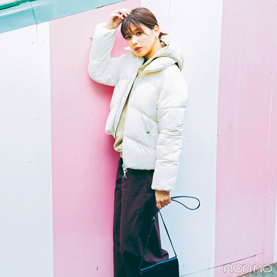 好感度抜群の白ダウン。カジュアル可愛いコーデで2020年、スタート 