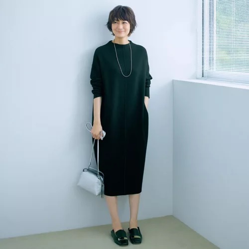 E by eclat モックネックコクーンニットワンピース ¥22,000