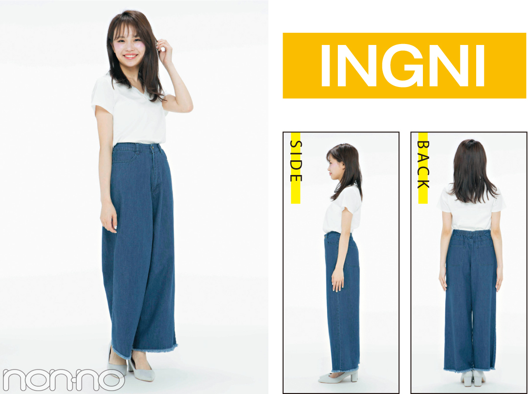 身長151cmさんに似合う「ワイドデニム」は? non-noカワイイ選抜の試着SHOW★_1_3