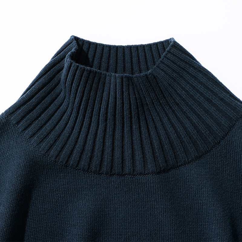 「E by éclat」大人を美しく見せるボトルネックショートニット_1_2