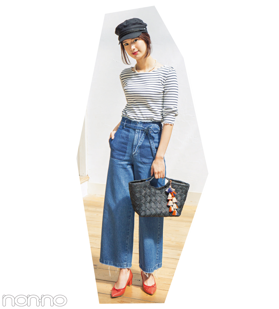 ワイドデニムの日のバランスアップ★簡単ヘアアレでおしゃれ度が超絶アガる!_1_2