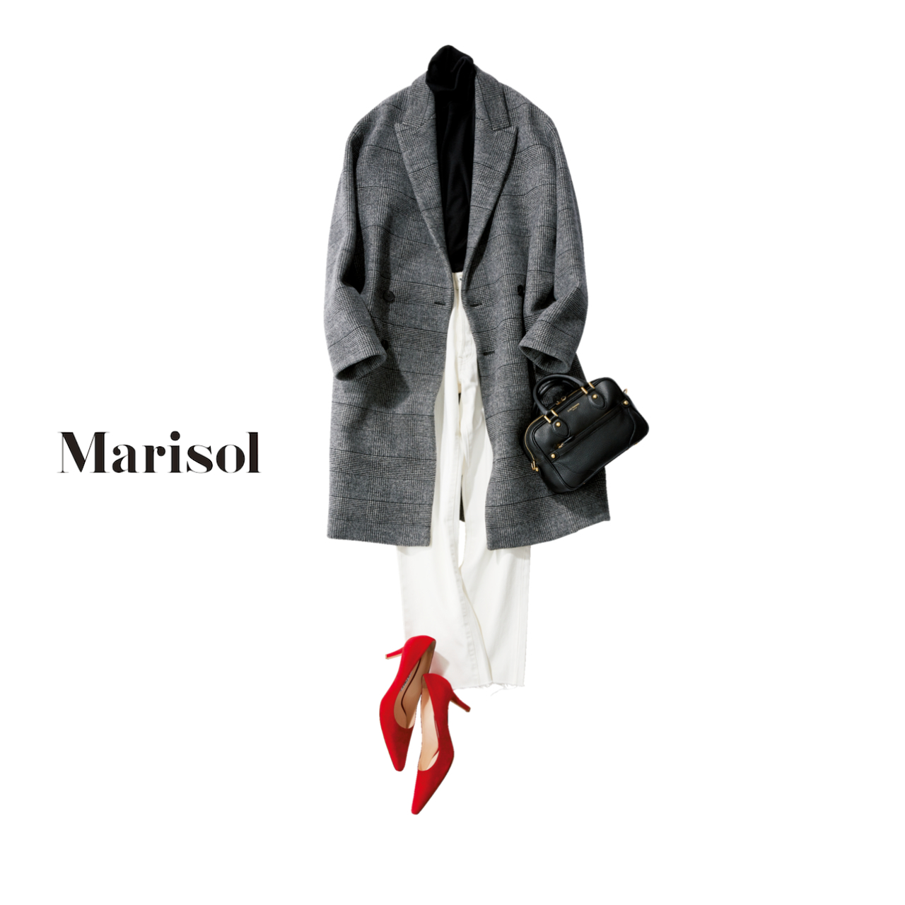 おしゃれ防寒コーデから白が基調のプチプラコーデまで アラフォー冬の１週間コーデ ファッション誌marisol マリソル 40代をもっとキレイに 女っぷり上々