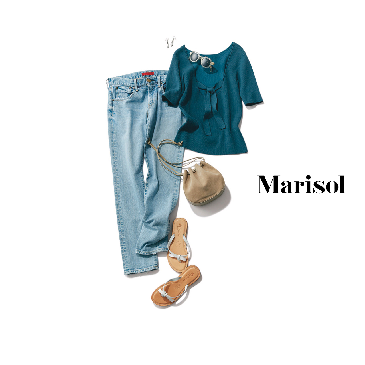 ヘルシー肌見せコーデから知的華やかコーデまで アラフォーの１週間コーデ ファッション誌marisol マリソル 40代をもっとキレイに 女っぷり上々