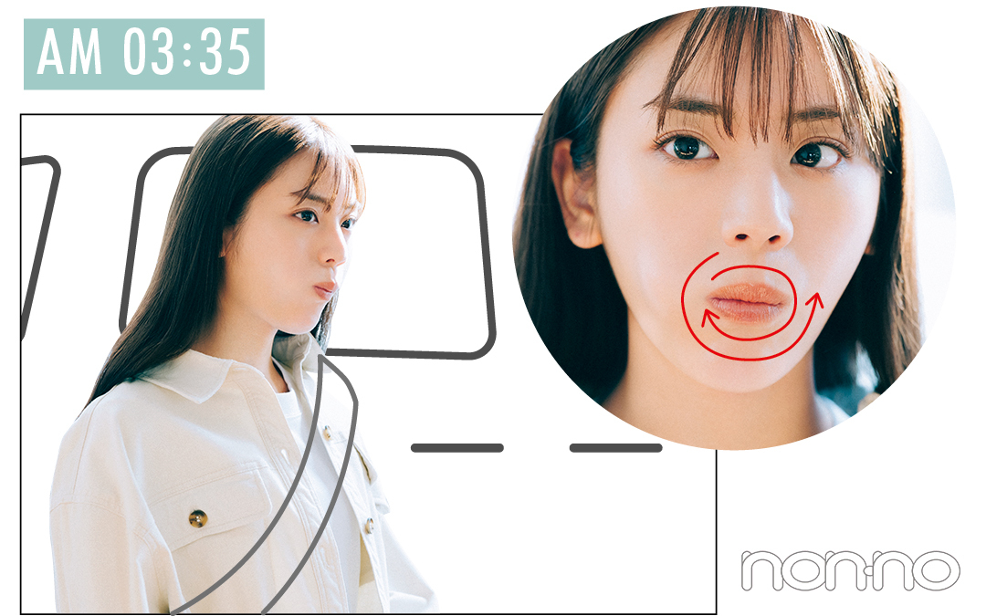 貴島明日香の絶対小顔ルーティン24h Zip にモデル 忙しくても小顔をキープする秘訣って Non No Web ファッション 美容 モデル情報を毎日お届け