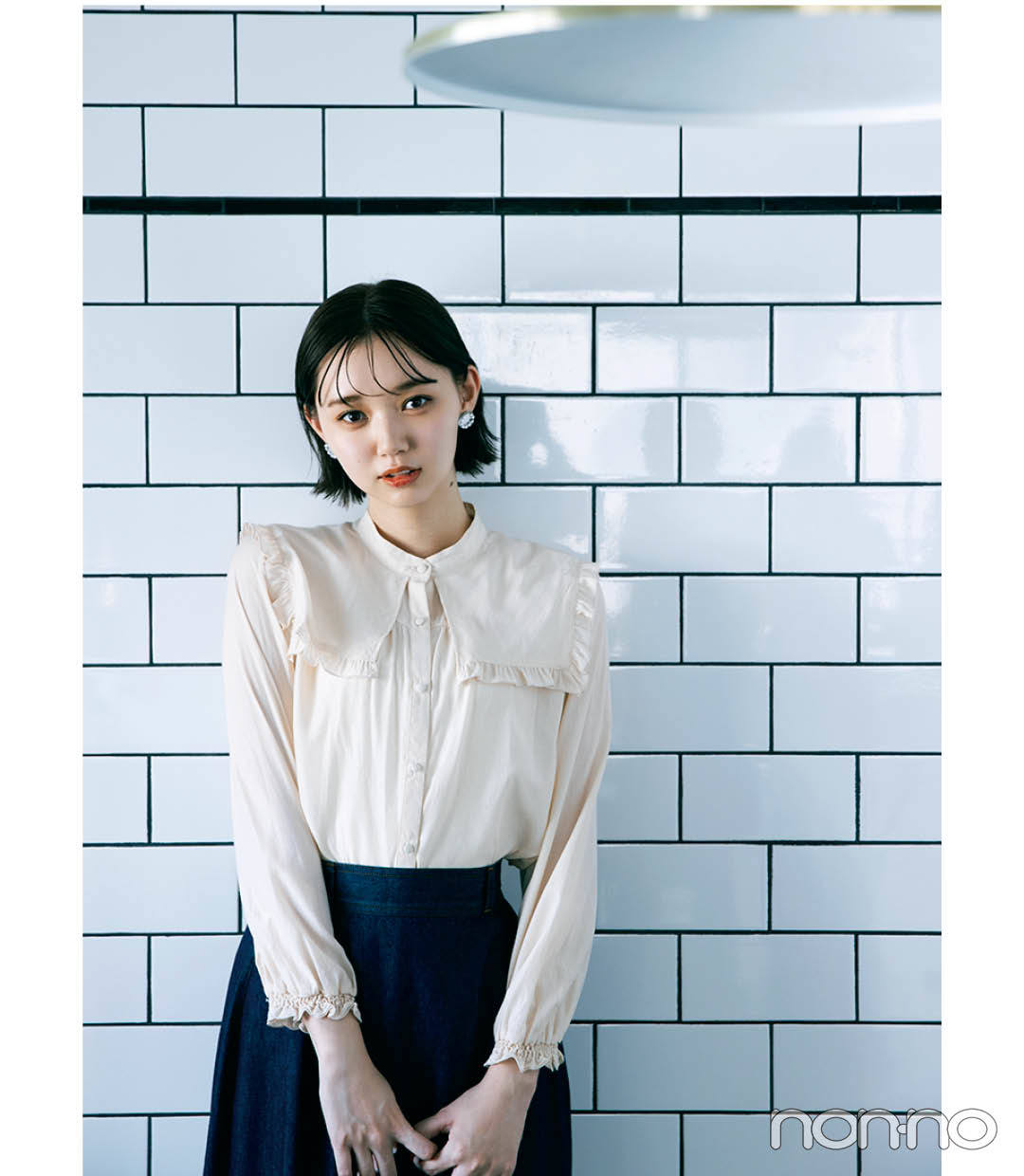 江野沢愛美の秋のクラシカルトップスモデルカット1-3