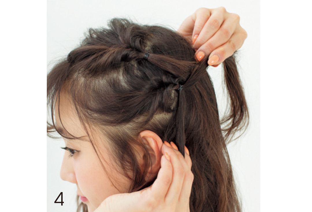 どんな長さでもできる 簡単くるりんぱで小顔ヘアアレ Non No Web ファッション 美容 モデル情報を毎日お届け