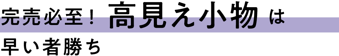 完売必至!高見え小物は早い者勝ち