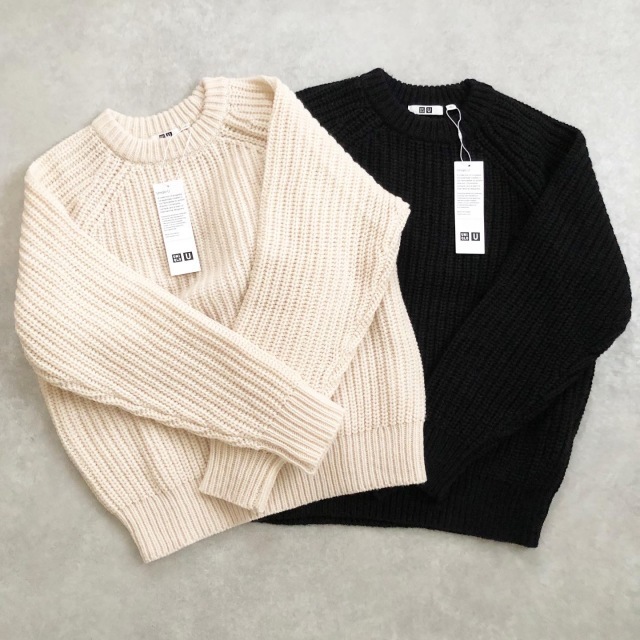 【UNIQLO U】 MEN ライトウェイトローゲージクルーネックセーター