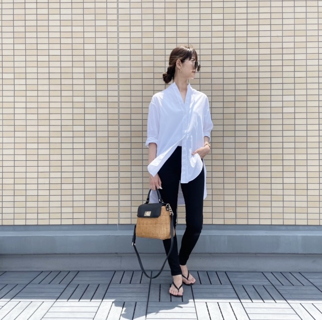 Ootd ロングシャツのモノトーンコーデ 40代 私のクローゼット ファッション誌marisol マリソル 40代 をもっとキレイに 女っぷり上々