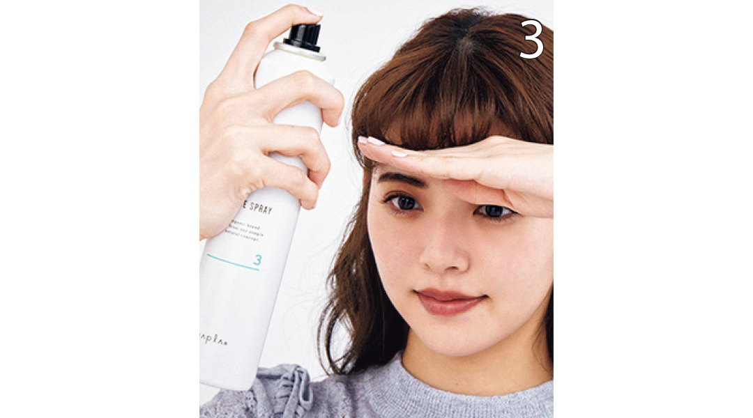 ストレートアイロンでふわっとバングヘアアレンジ3