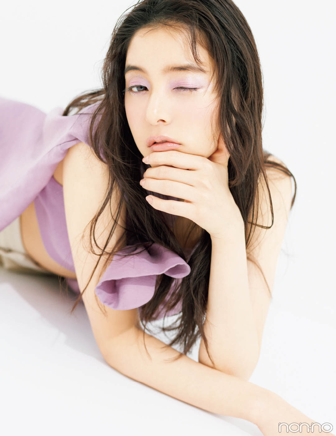 【新木優子の似合わせ春コスメvol.1】ラベンダーはパステルで統一が正解_1_2