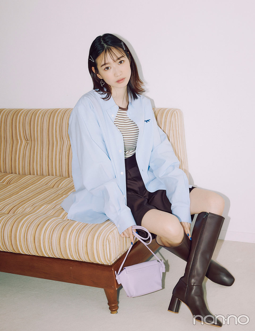 メンズシャツなら さっとはおるだけでサマになる 大学生の毎日コーデ Non No Web ファッション 美容 モデル情報を毎日お届け