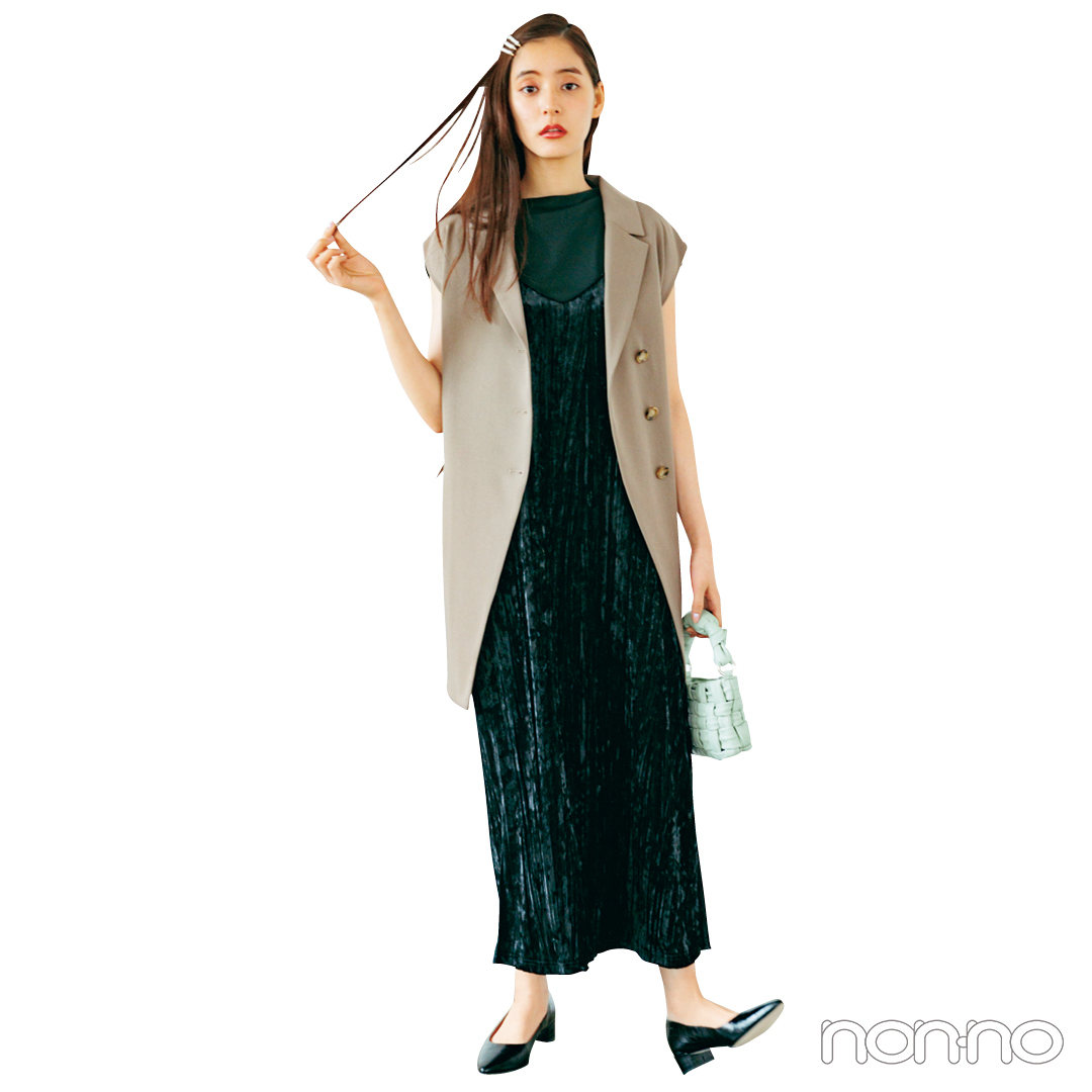 新木優子×新しいこと始まる秋服。「キャミワンピは旬度高めに着こなし」_1_5
