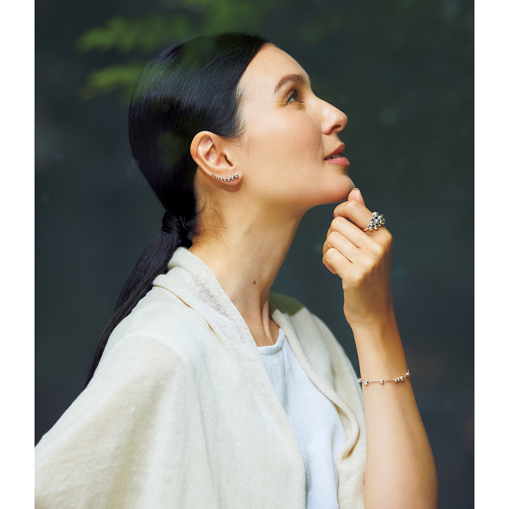 GEORG JENSEN ムーンライトグレープ リング、ピアス、ブレスレット