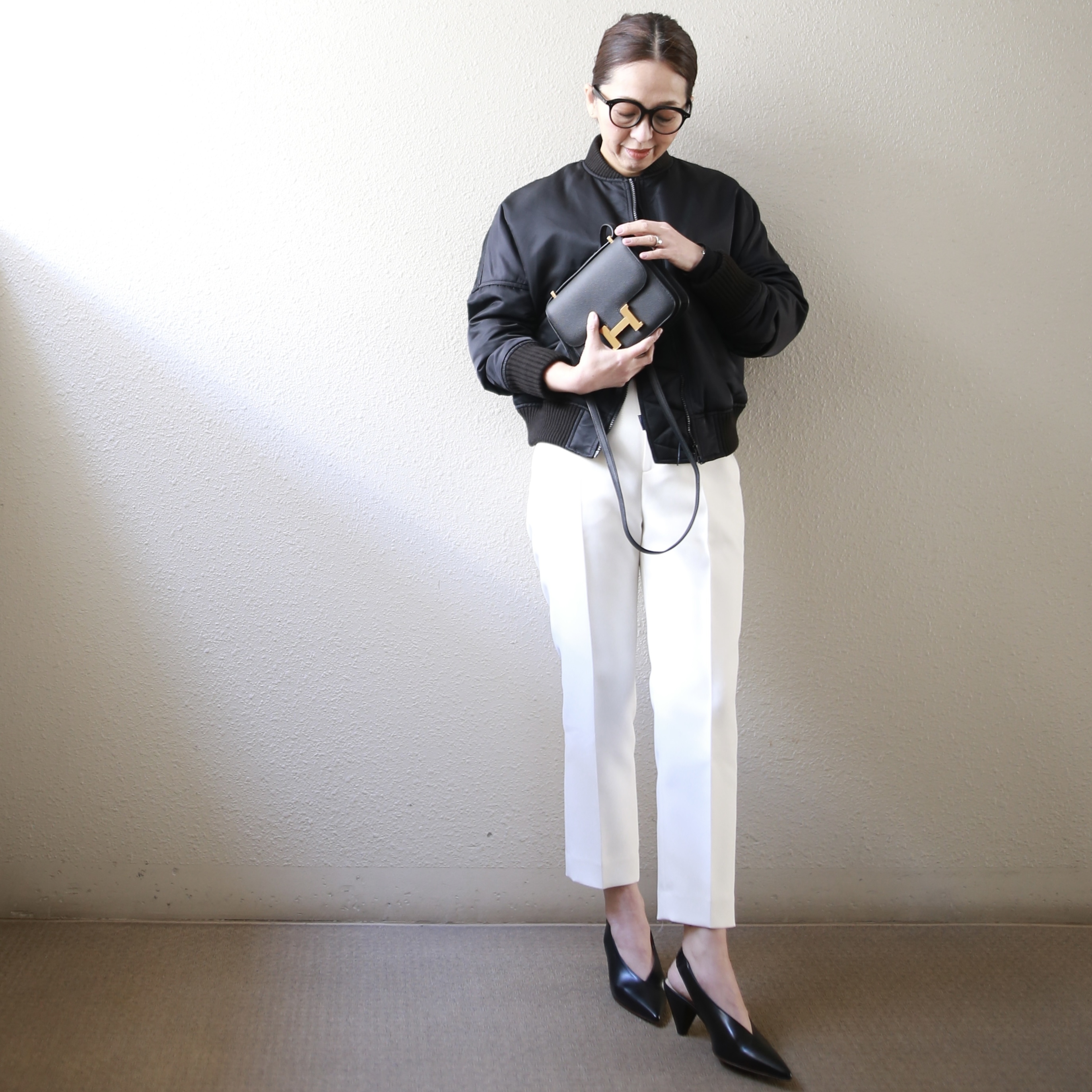 この春気になるアイテムで妄想コーデ スポーティな ナイロンブルゾン 編 小柄バランスコーデ術 32 ファッション誌marisol マリソル 40代をもっとキレイに 女っぷり上々