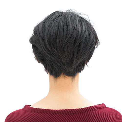 年々強くなるうねりやクセを生かしつつ、ボリュームを調節したショートボブ【40代のショートヘア】_1_3