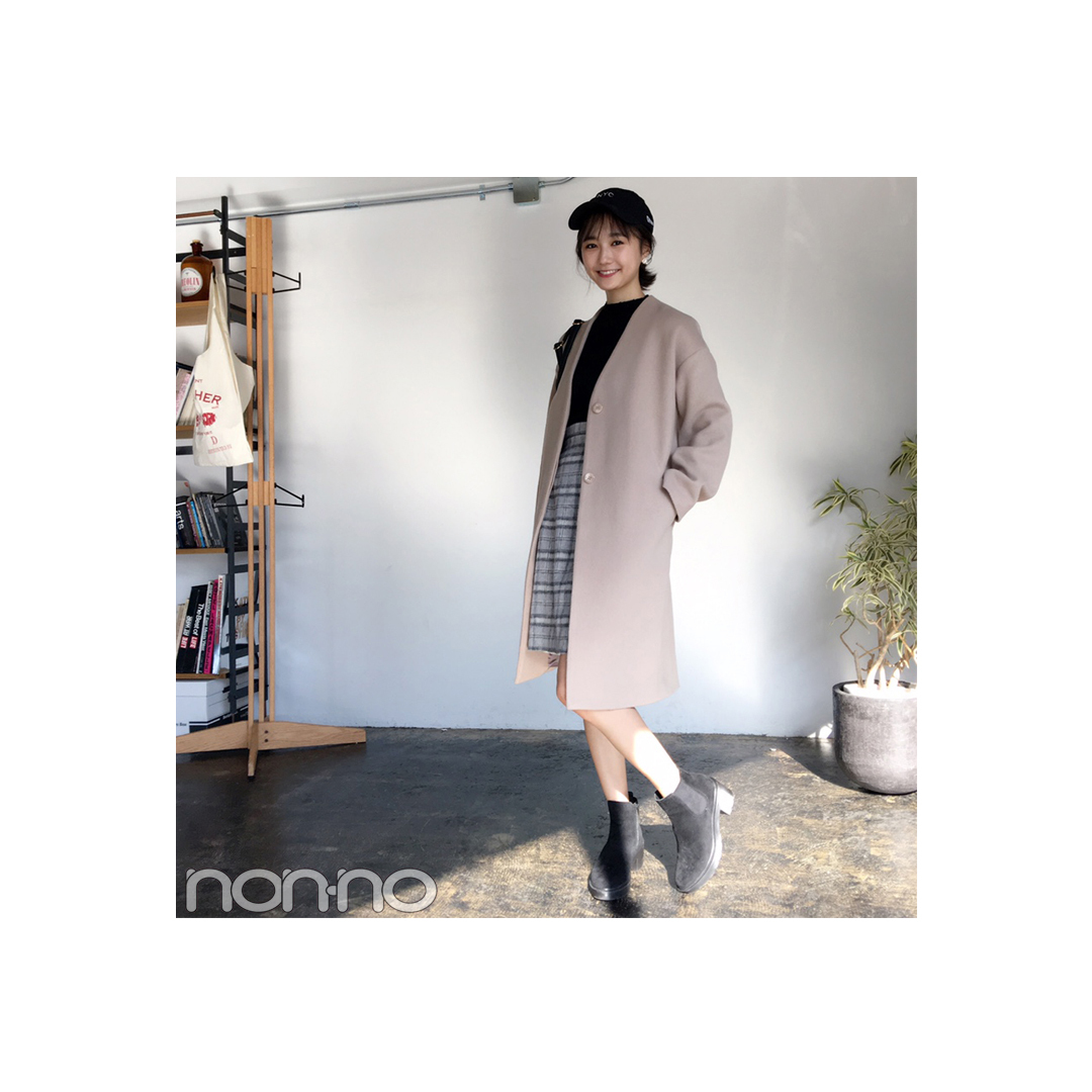 鈴木友菜はガウンコートをキャップでカジュアルMIX 【毎日コーデ】_1_1