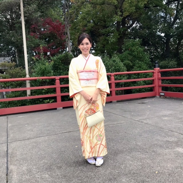 母のお着物で。