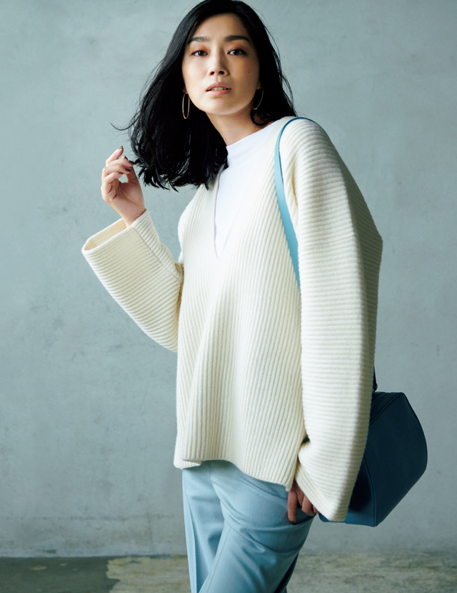 YLÈVE(イレーヴ)の両あぜ編みニット