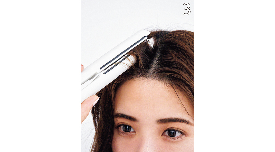 ストレートアイロンで韓国っぽヨシンモリヘアアレンジ3