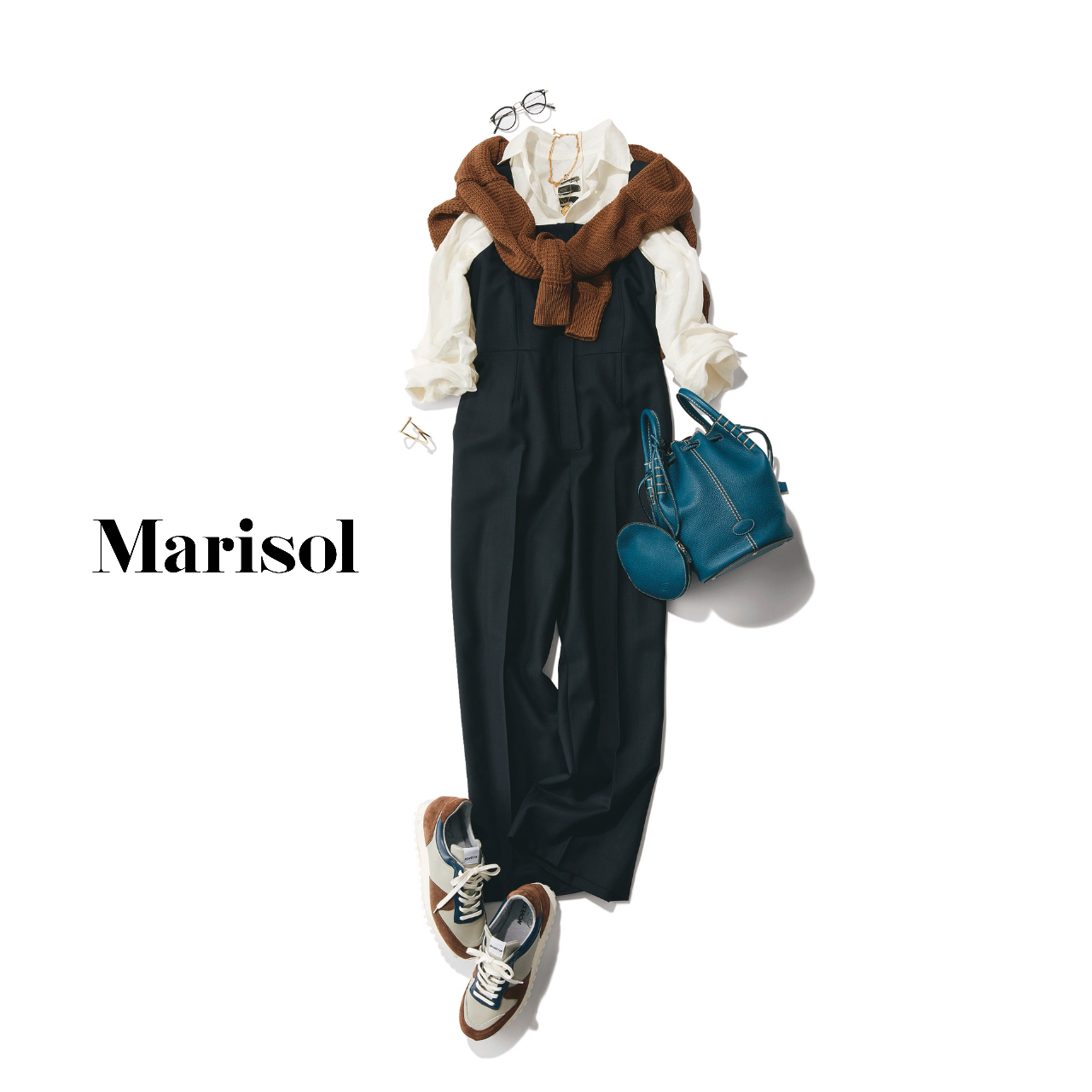 40代ファッション シャツ×パンツ×スニーカーコーデ