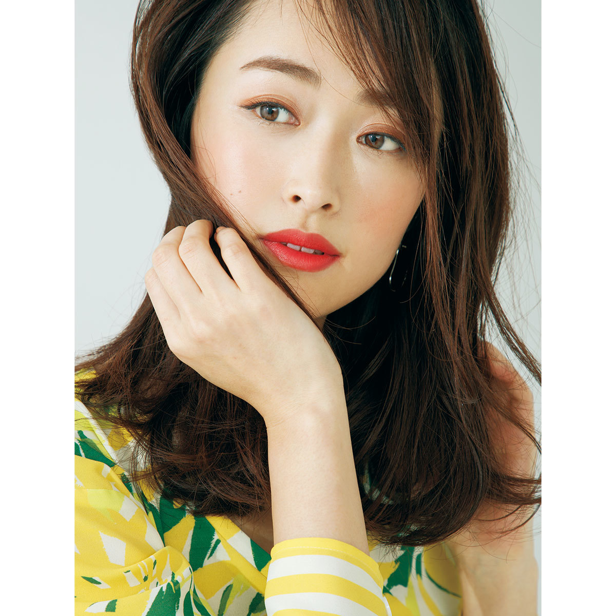 シャネルオレンジリップメイク