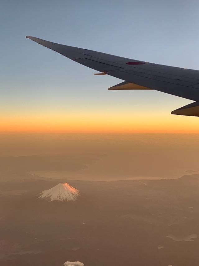 飛行機 富士山