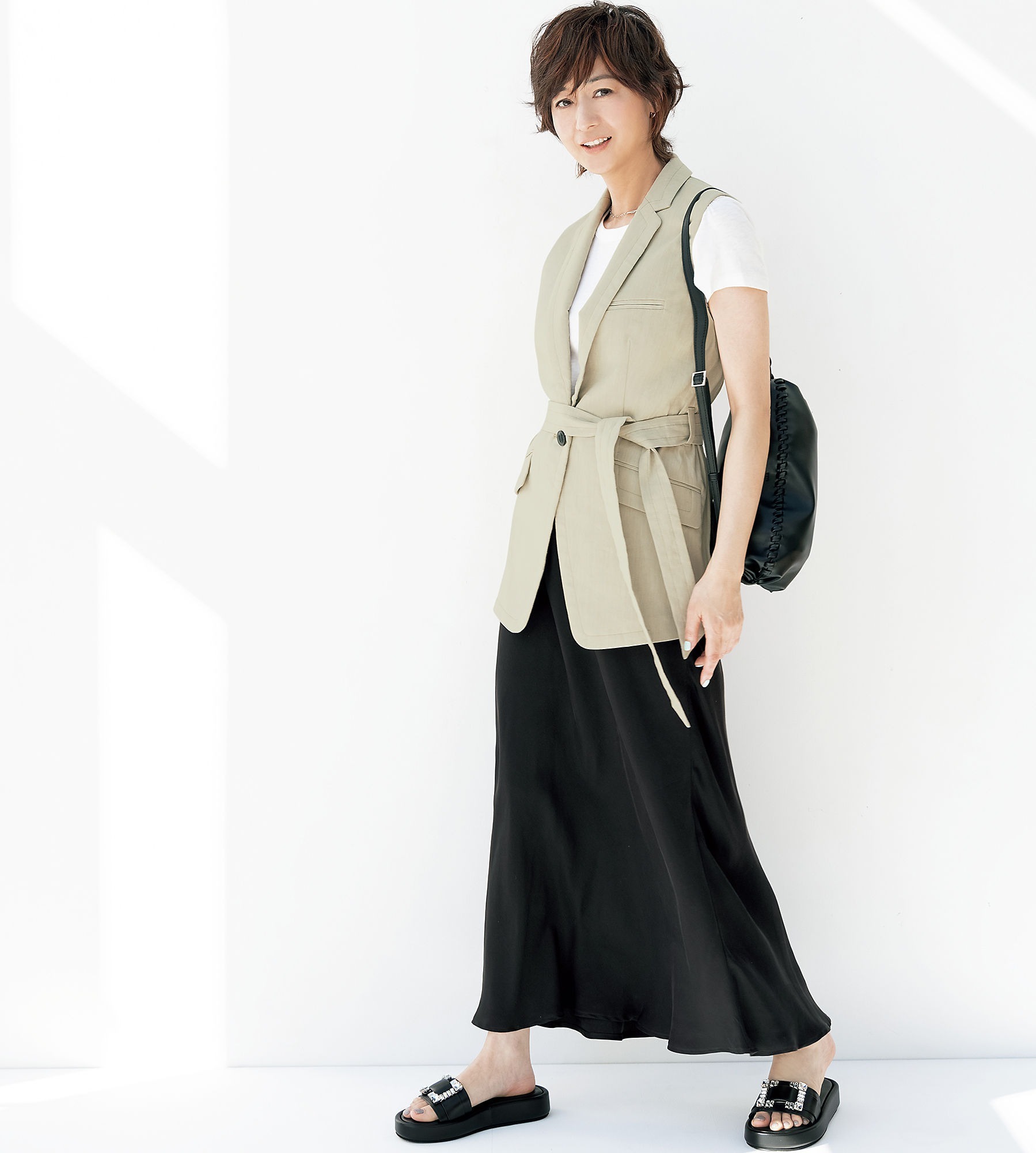 rag & bone リネン混ジレ、Shaina Mote バイアススカート