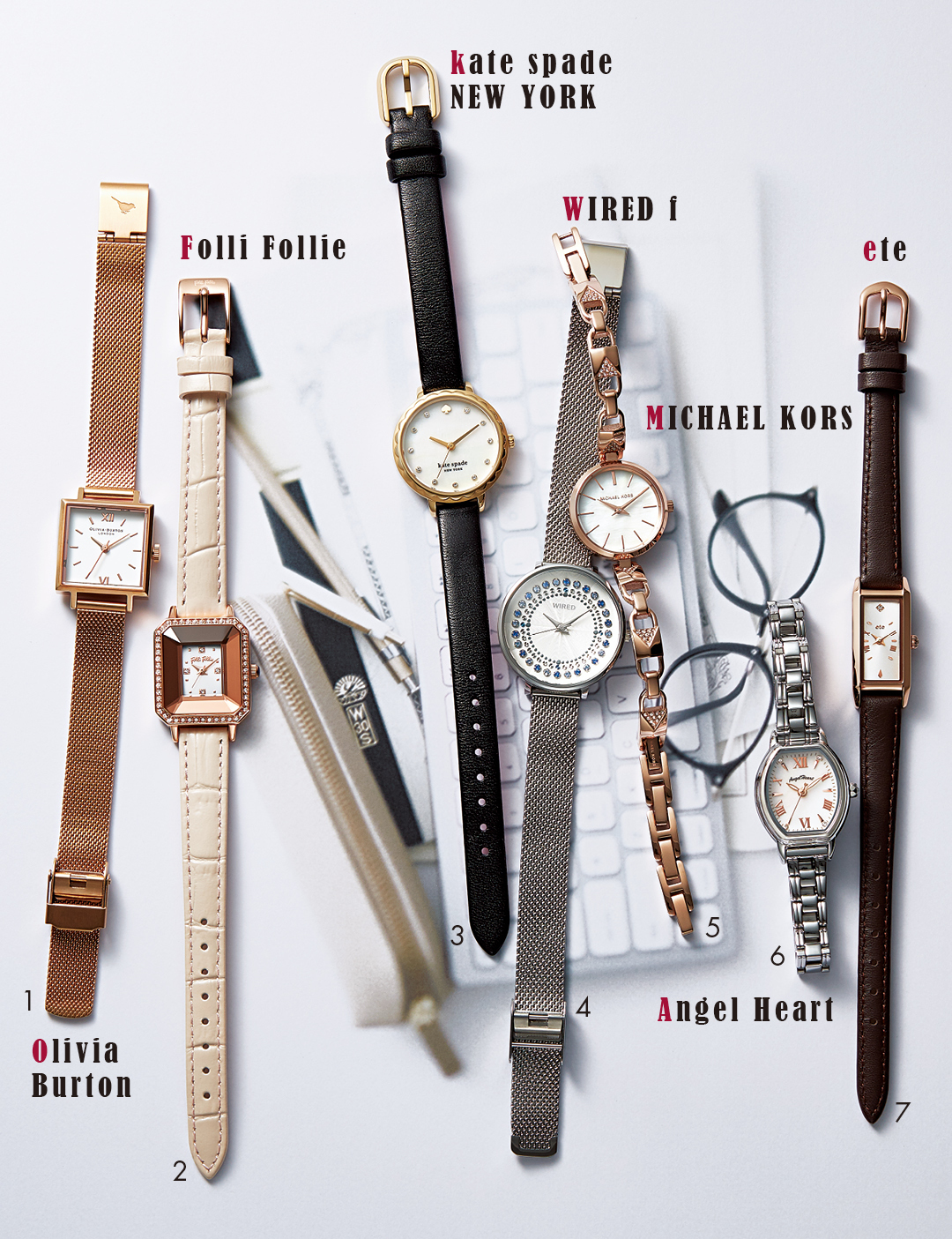 Olivia Burton Folli Follie kate spade NEW YORK WIRED f MICHAEL KORS Angel Heart ete
