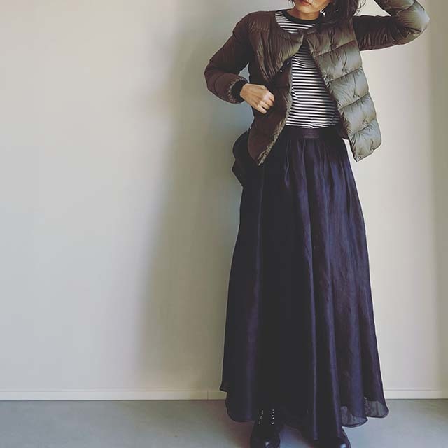 坪田あさみさんボーダーコーデ