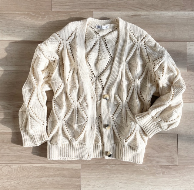ZARA 2022春 ヘビロテ間違いなしのカーディガン【40代 私のクローゼット】_1_1