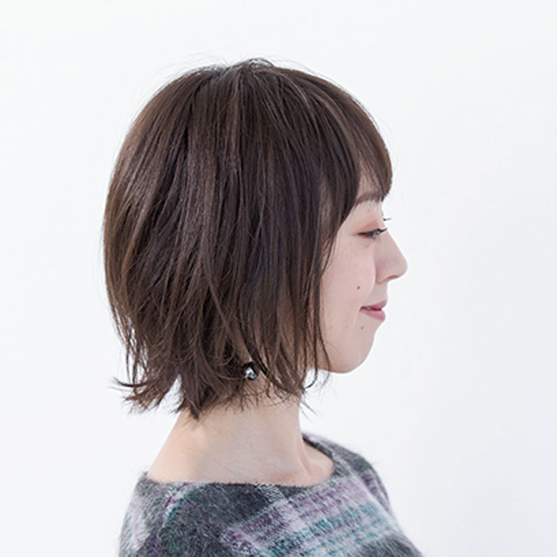 横から見た人気ボブヘアスタイル2位の髪型