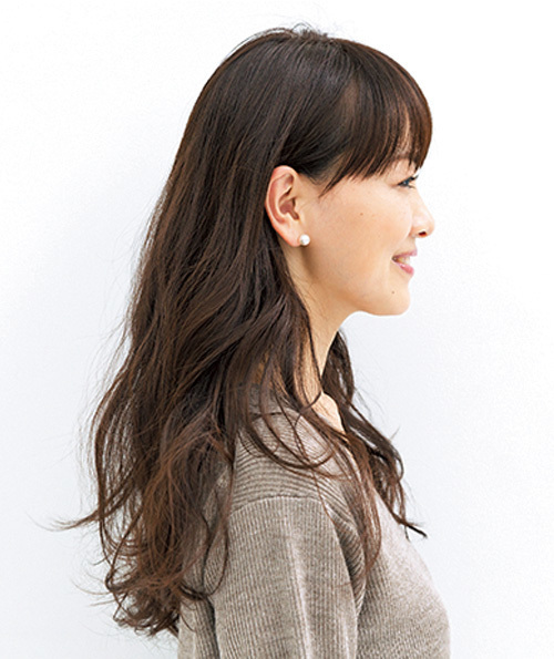 スタイリング前の人気ロングヘアスタイル3位の髪型
