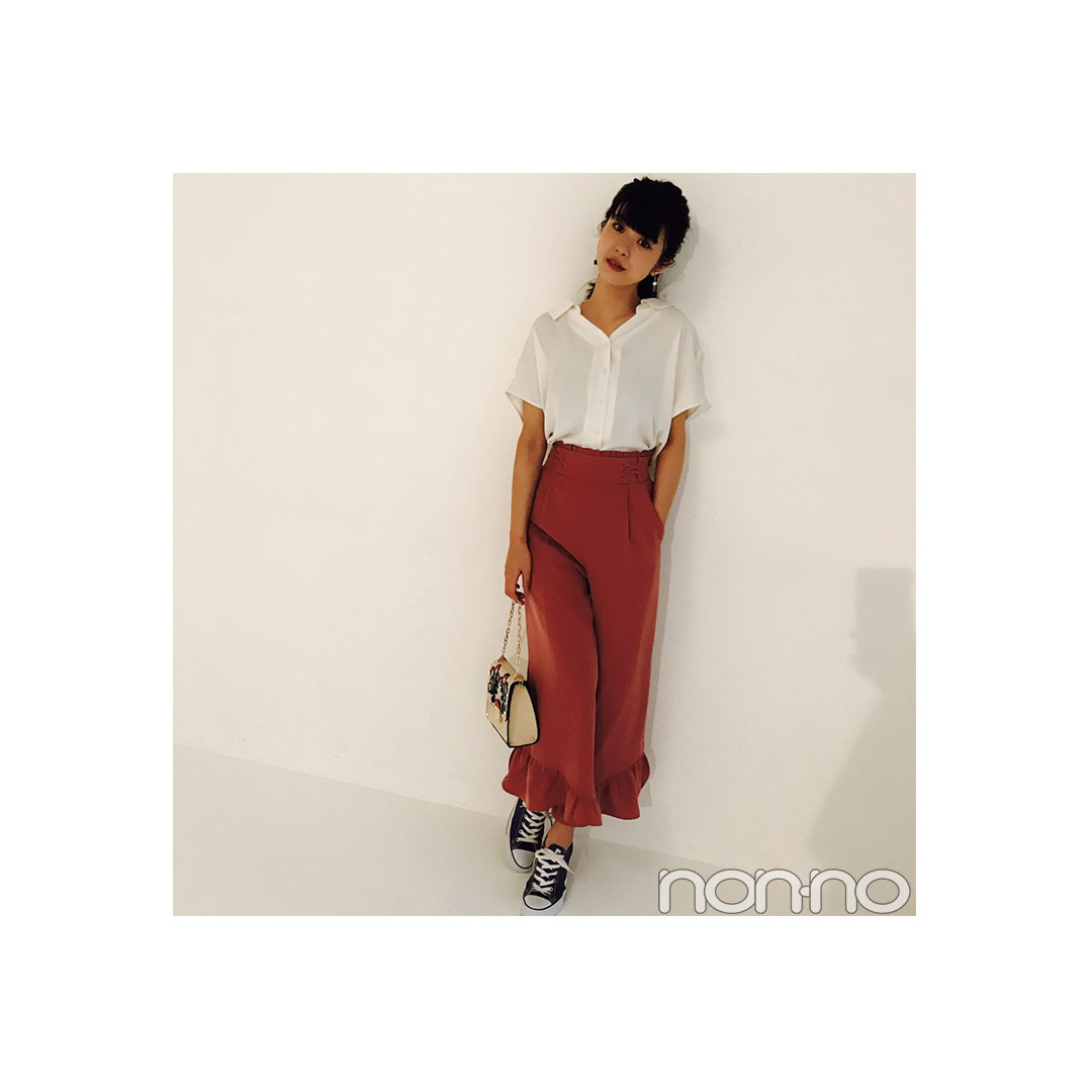 馬場ふみかはワイドパンツ+スニーカーでもスタイルアップ!【毎日コーデ】_1_1