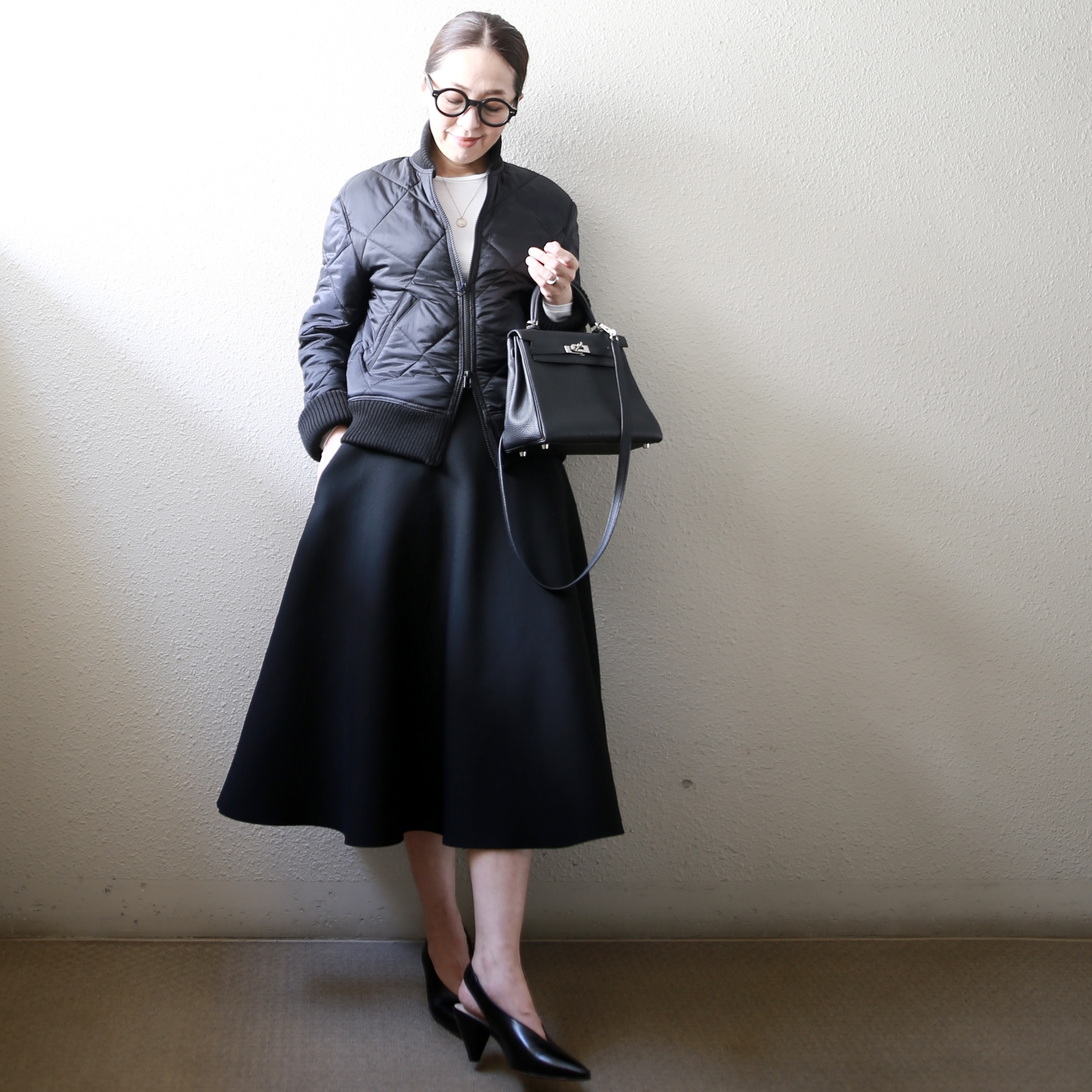 小柄コーデ術 madisonblue HERMES tod’s
