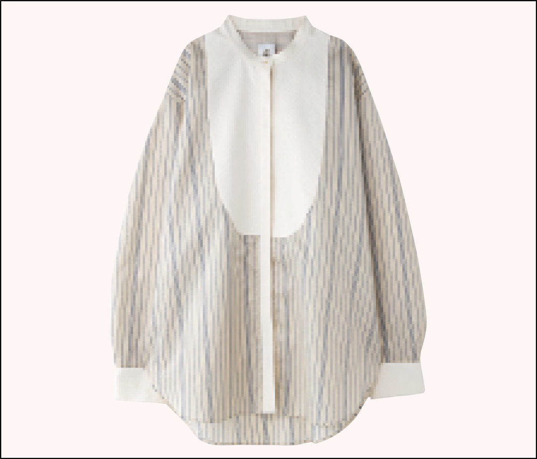 渡邉理佐の購入品 6(ロク)のストライプドレス シャツ