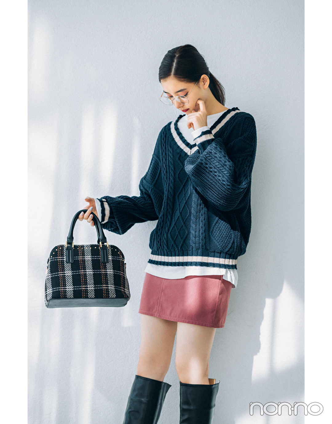 新木優子のグッドガールなネイビー★ 冬こそ新鮮!【今日のコーデはブラウン以外】_1_5