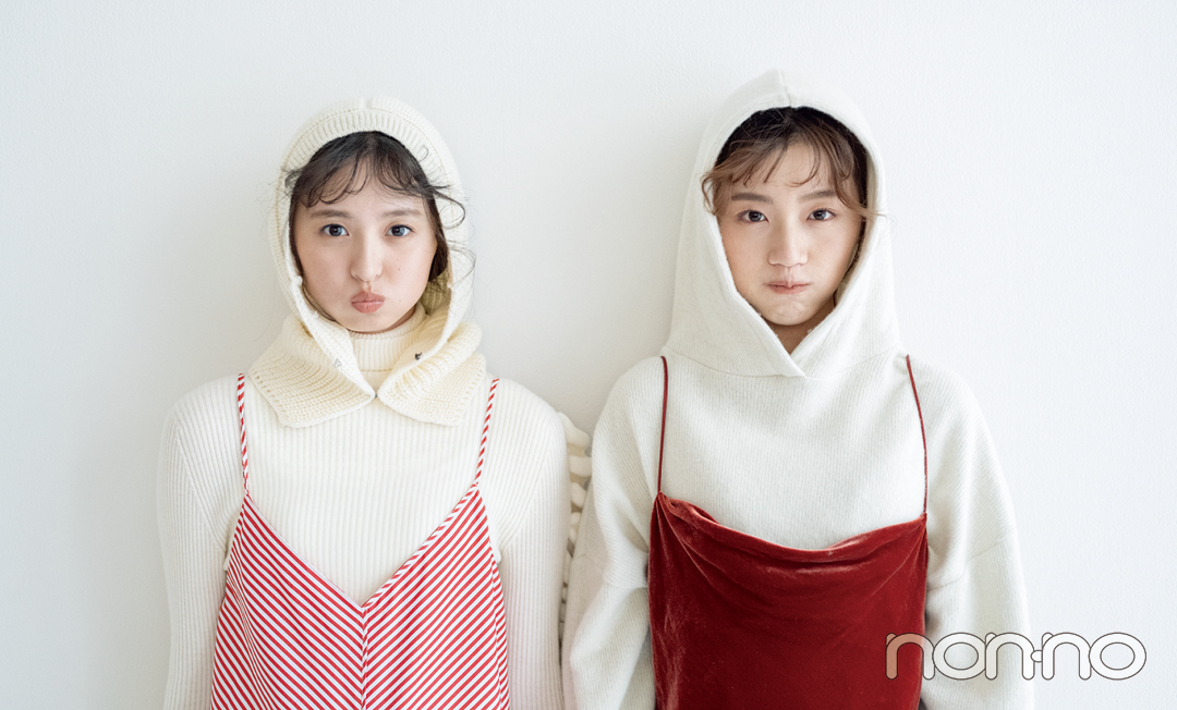 佐々木美玲と遠藤さくらの毎日ニット 1/11