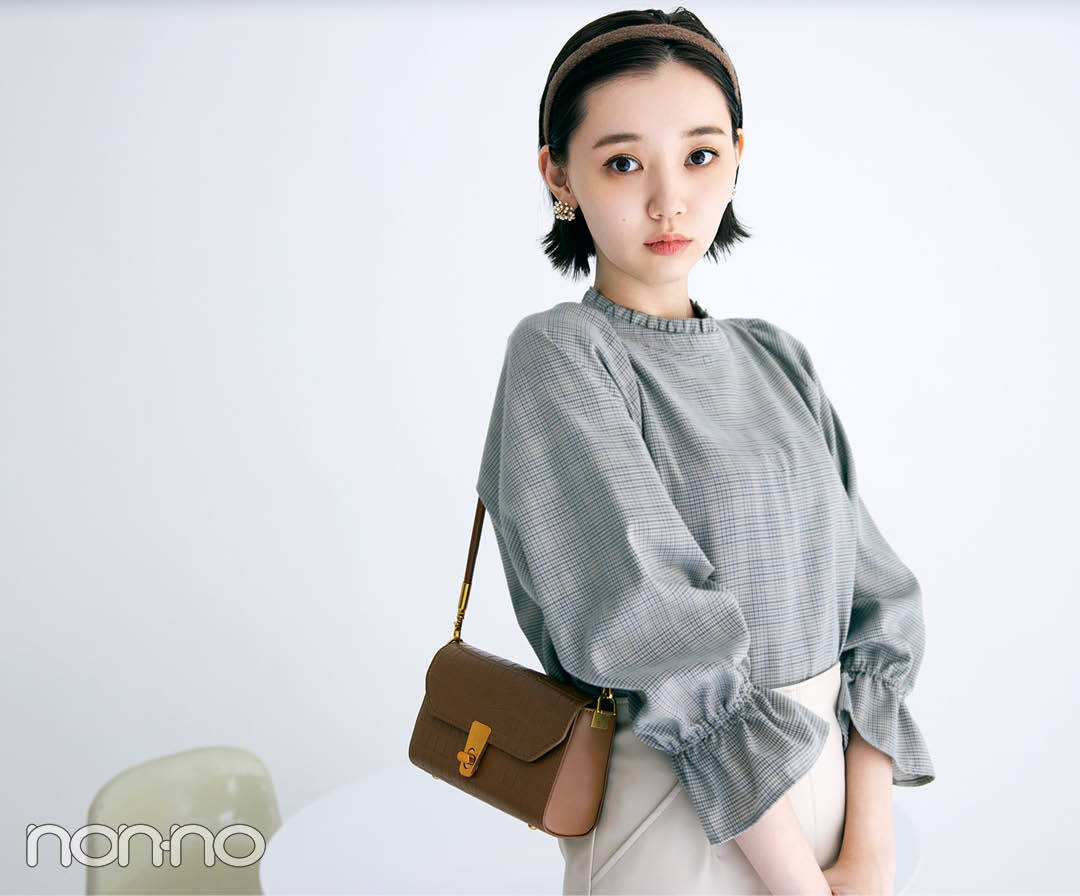 江野沢愛美の秋のクラシカルトップスモデルカット1-2