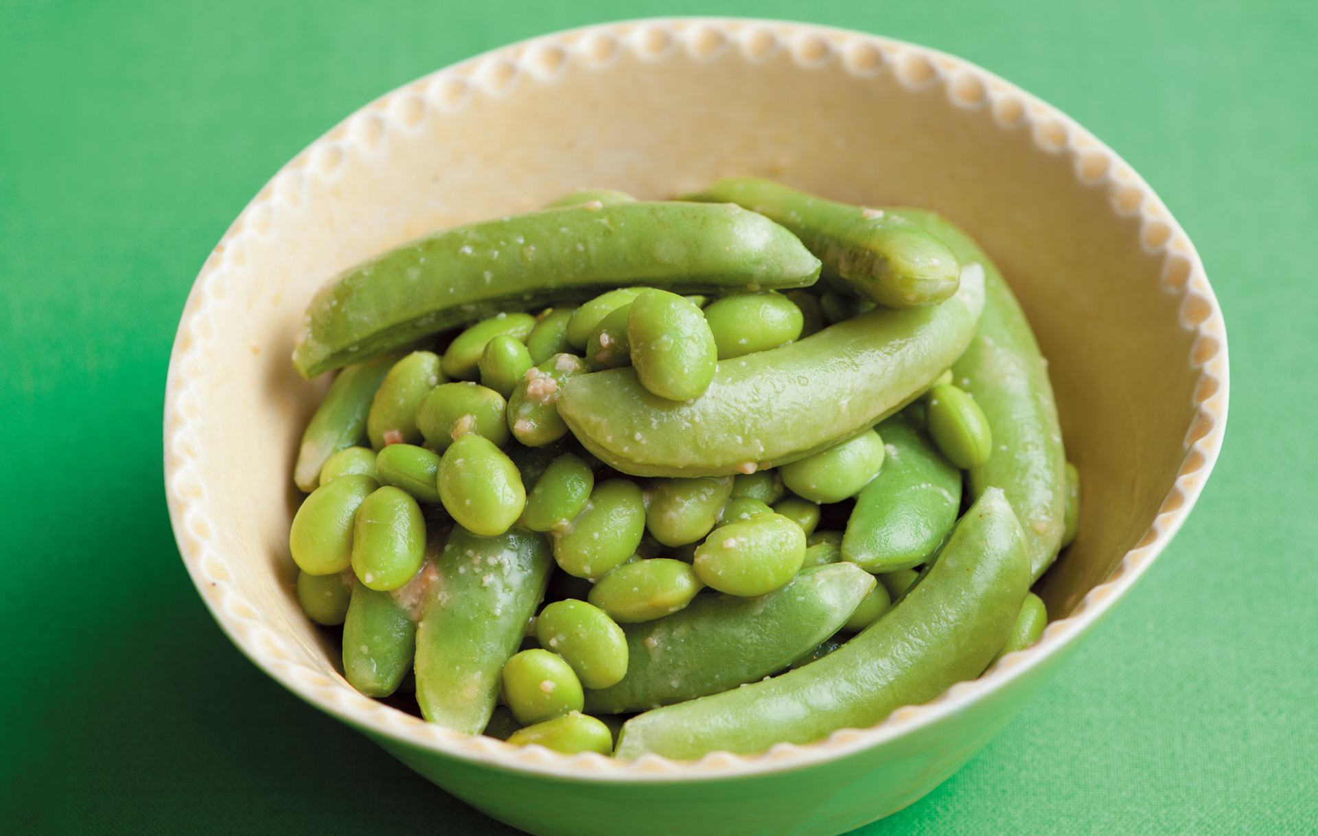 豆のパワーで水太り予防 ２種の豆の酢みそ和え ファッション誌marisol マリソル 40代をもっとキレイに 女っぷり上々