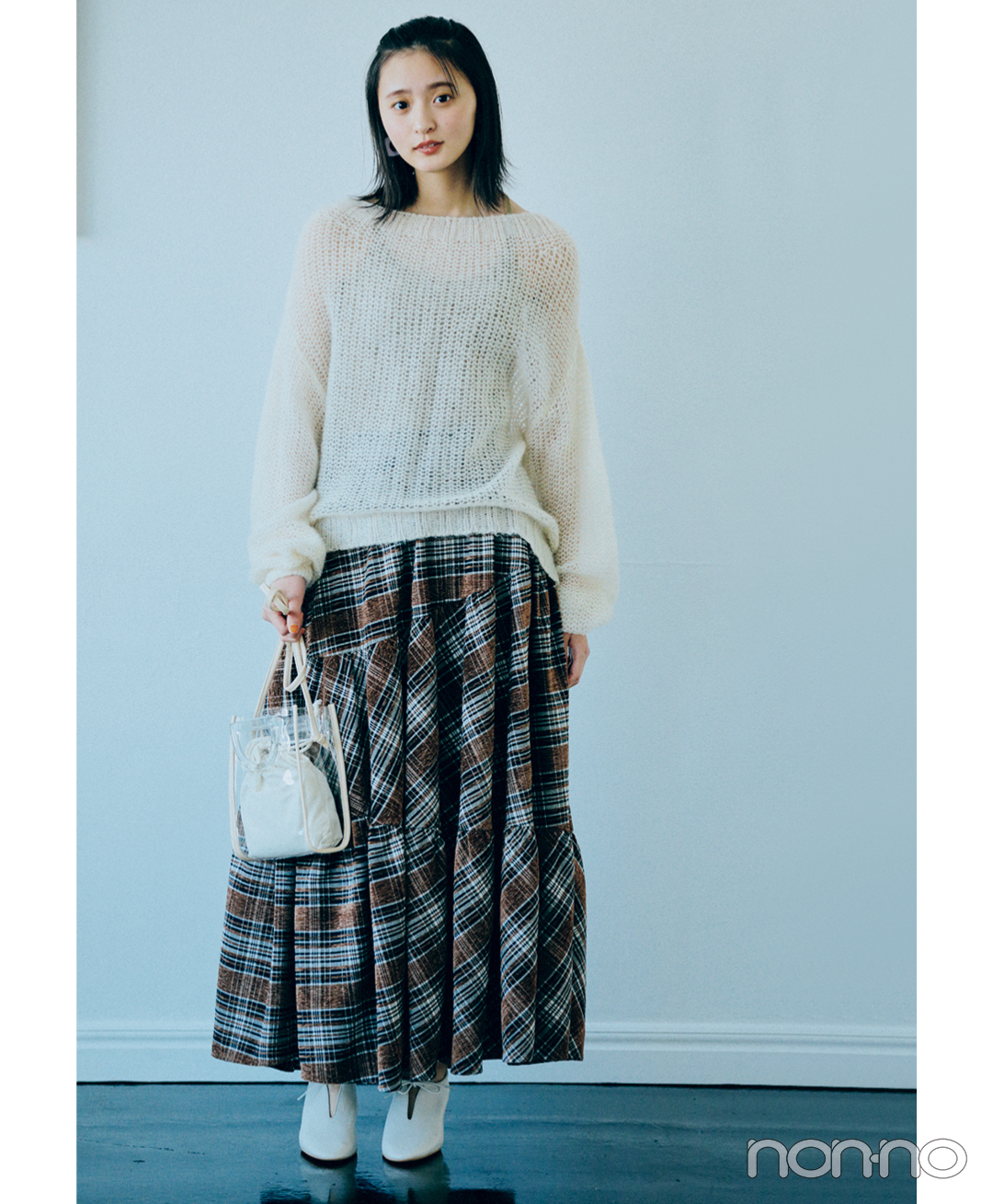 遠藤さくらの今っぽスウィート。かぎ針編トップスコーデ