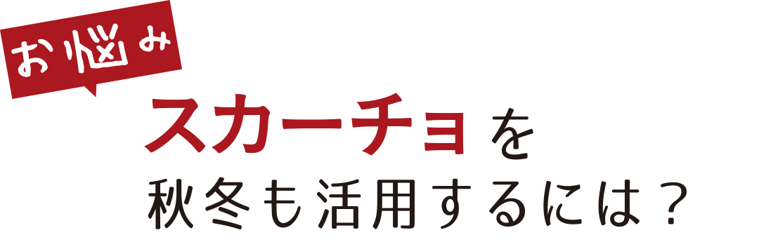 お悩み スカーチョを秋冬も活用するには?